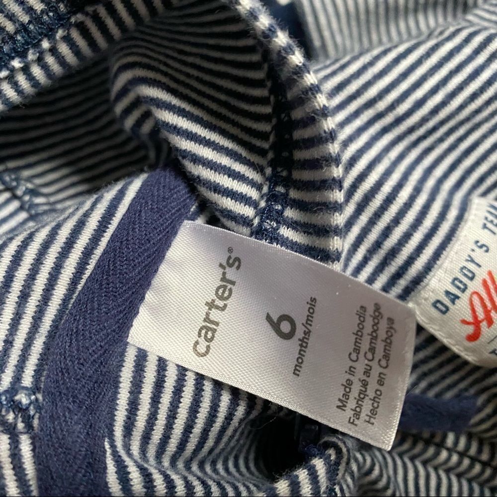 Carters 2pc blue/white outfit Carters/Basic Edition - Picture 3 of 4